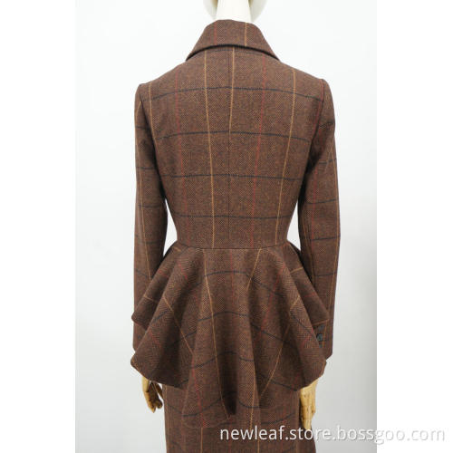 ladies coat four button front pocket